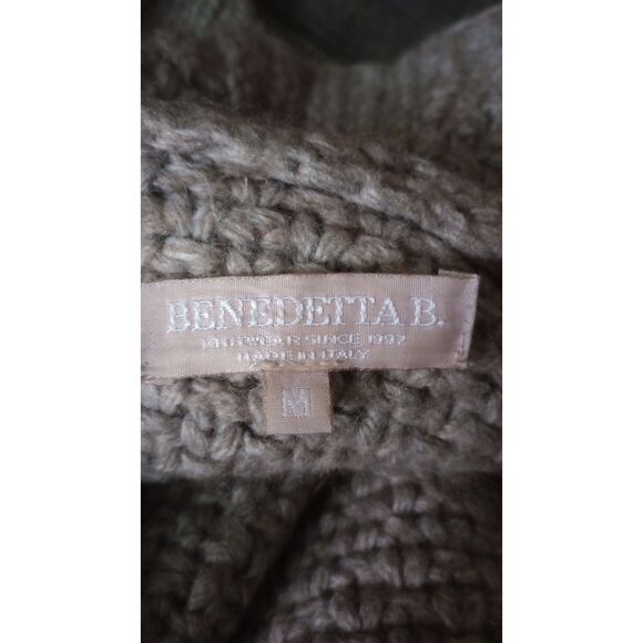 Benedetta B. Women's Size Medium Italian Made Wool, Alpaca Blend Cardigan - Picture 5 of 7
